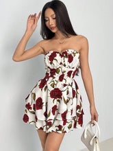 Romantic Holiday Strapless Layered Cake Dress